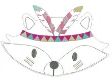 Stickserie - Federtiere Federdachs Appli